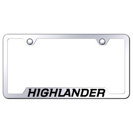 Au-TOMOTIVE GOLD Logo Cut-Out License Plate Frame for Toyota Highlander (Chrome)