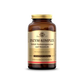 Solgar Enzym-Komplex | Natürliche Verdauungsenzyme | Unterstützung der Verdauung durch Botanicals | Für das allgemeine Wohlbefinden | Gutes Bauchgefühl | 90 Kapseln