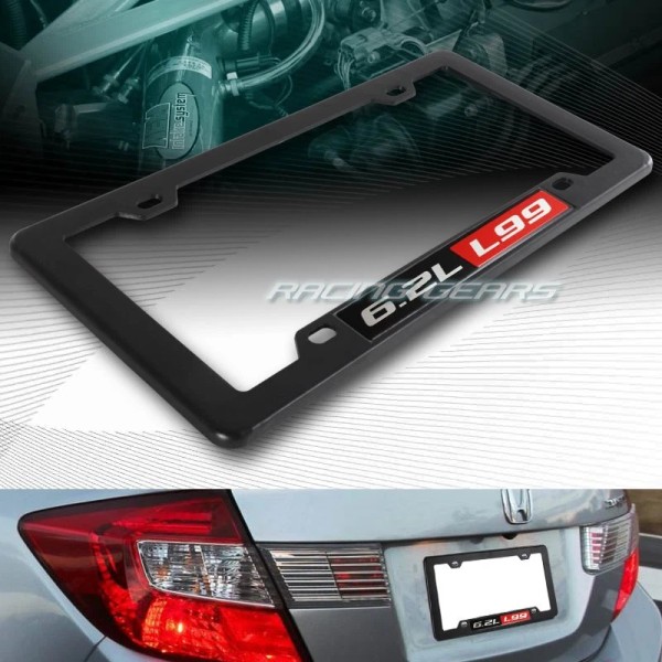 Racing_Gear 1 X BLK ABS PLASTIC LICENSE PLATE HOLDER FRONT