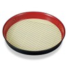 Mitani M17160-0 Yamanaka Lacquerware Buckwheat Plate, Vermilion Kurochi, 8.6 inches