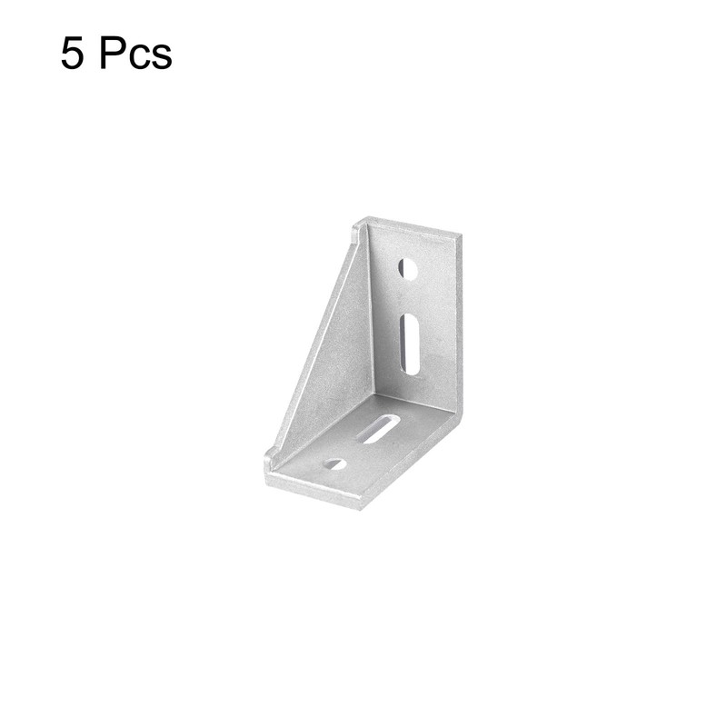 sourcing map 5Pcs Inside Corner Bracket Gusset, 77x77x40mm 4080 Angle