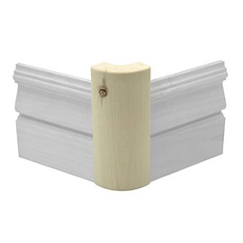 Pine Outside Radius Corner Base Block Bullnose, 3/4" x 2 1/4" x 6" Clear Pine & Knotty Pine - Fits 3/4" Radius, Trim Molding (3, Knotty Pine)