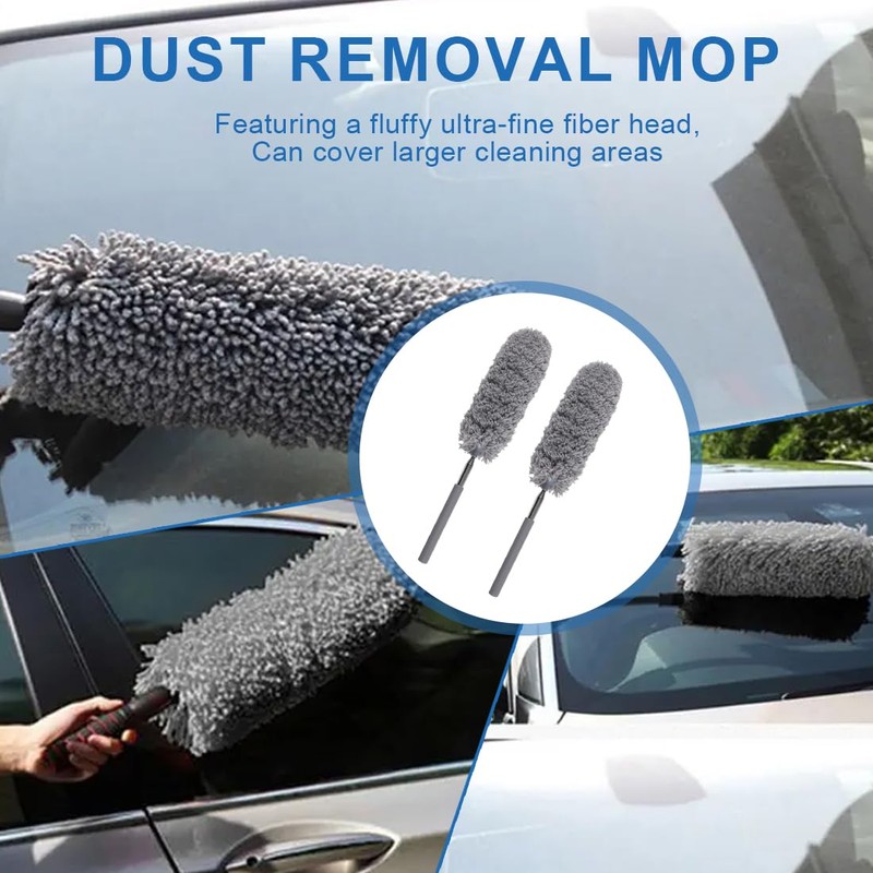 Tomedeks Duster, Washable, Duster, Pack of 2, Retractable for Cleaning
