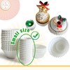qiqee Mini 500 Count Cupcake Liners White Muffin Liners Food