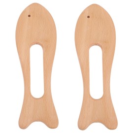 Baluue 2pcs Natural Wooden Scraping Board Effective Body Care Tool Promote Blood Circulation Relief Fatigue Smooth Surface Safe for Massage Tools