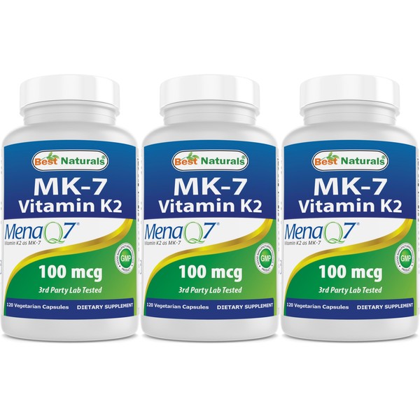 Best Naturals MK-7 Vitamin K2 100 mcg 120 ct (Pack