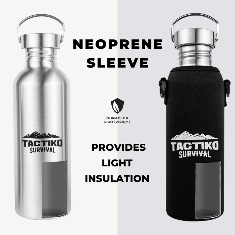 Tactiko Survival 25 oz (750 ml) Stainless Steel Wide Mouth