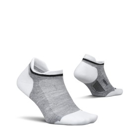 Feetures Elite Golf Max Cushion Tab Ankle Socks - Sport Sock with Targeted Compression - Grip Gray, XL (1 Pair)