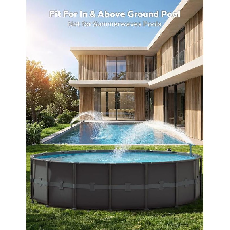 Whale Tail Pool Fountains for Above and In-ground Pools