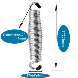 Porch Swing Springs Heavy Duty - 1500Lbs Silver Hammock Chair Spring,Hanger Ceiling Mount Spring(Pack of 2)