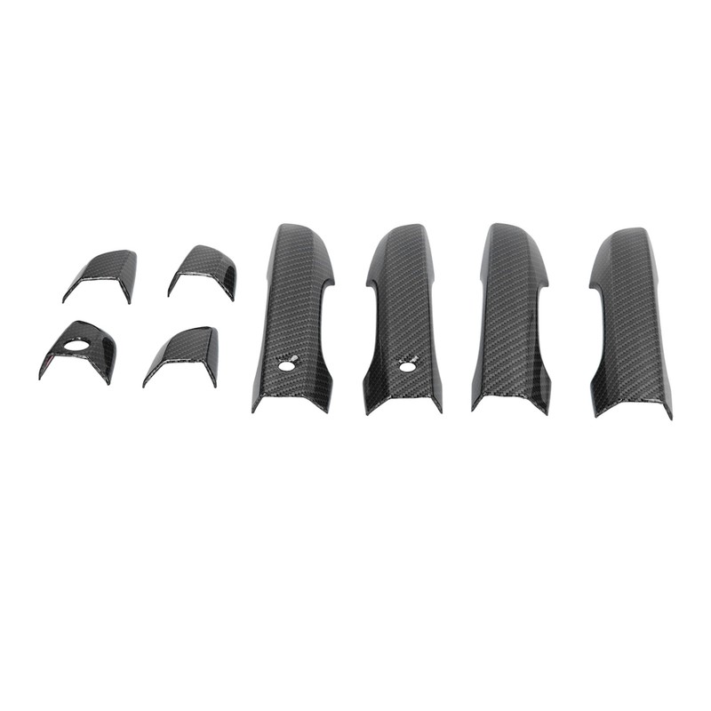 Door Handle Trim Cover Carbon Fiber Style Decoration Fit for