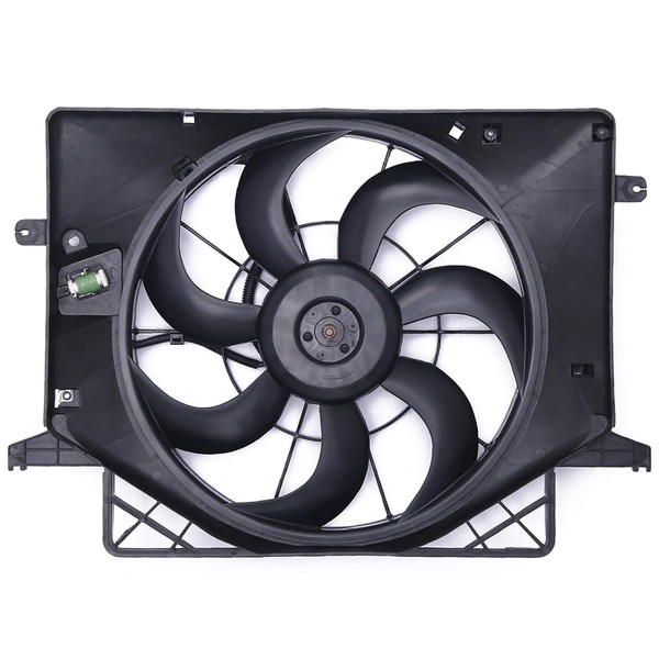 Henge Auto Radiator Cooling Fan Assembly Compatible with 2010 2011 2012 Hyundai Genesis Coupe 2.0L 253802M210