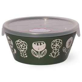 Minorutouki Mino Ware Plantary Lightweight Straight-Sided Small Bowl M Flower Ring Moss Green φ13.1×H5.9cm