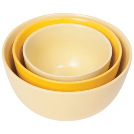 Now Desgns Nesting Prep Bowls, Set of 3, Matte Sunrise Yellow