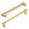Amerdeco 10 Pack Brushed Gold Knurled Cabinet Pulls 7 Inch(177.8mm)