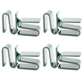FUJIDENSO 8 Pack Wire Shelving S Hook (Green Expoxy), Connecting Wire Shelf Units Together, S Clips for Wire Sheling System