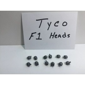 TYCO (12) F1 Heads in GRAY  New old Stock parts  Model Motoring AFX HO AURORA