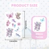 12 Sheets Butterfly Glitter Tattoos for Kids, Butterfly Temporary Tattoos,