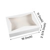 SOROO 8-PACK White Pastry Bakery Box 16x11x2.75inch,Large Donuts,Muffins,Cookies Boxes with