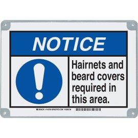 Brady 145765 Tough Wash Plastic Encapsulated Personal Protection (PPE) Sign, Metal Detectable Polypropylene, Metal Detectable Encapsulated Plastic, 10" x 14" x 0.098", Black/Blue On White