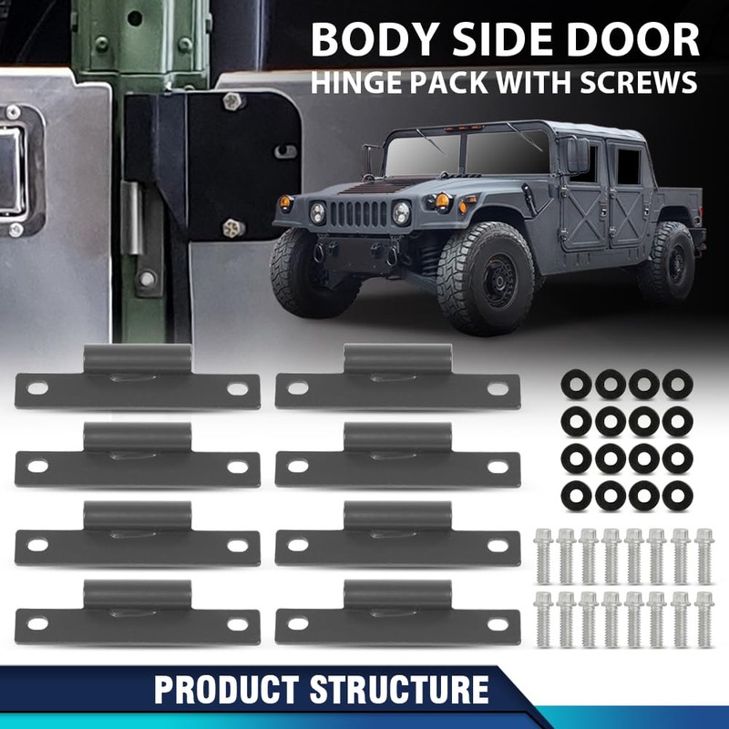 PIT66 Body Side Door Hinge(8 Pack) with Screws(16 Pcs) Compatible
