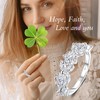 Birth Flower Ring For Women, Sterling S925 Silver April Birthstone