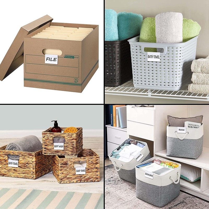 Baoswi Basket Labels Clip On,50PCS Clear Plastic Bin Clip Labels