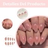 48 Piezas Uñas Press On,Uñas Postizas De Cortas Largas De