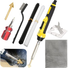 Upgraded 100W Plastic Welding Repair Kit, 2 in 1 Plastic Welding Kit with 40pcs Electrode, 3 Speed Temperature Control Soldering Iron Gun, Plastic Welding Kit for Surface Repair