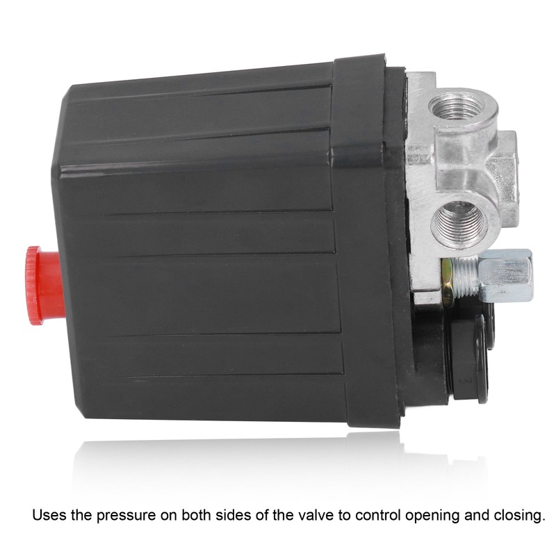 Air Compressor Pressure Switch Automatic Valve 4 Holes 90‑125PSI Accessory