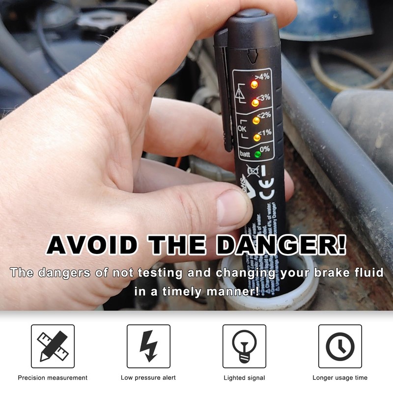 SHMZK Brake Fluid Liquid Tester Pen, Auto Brake Diagnostic Testing