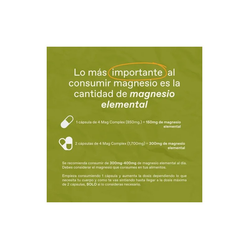 Magnesio Unruled Mag Complex Sueño Relajación Muscular Cápsulas Veganas
