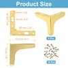 PATIKIL "4" Metal Furniture Legs Set of 4 Triangle Replacement