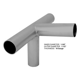 Canopy Carport Frame Fittings Set 1-3/8 Inch Low Peak Shed Tent Garage, 4 Way 3/Pack (Low Peak Middle)