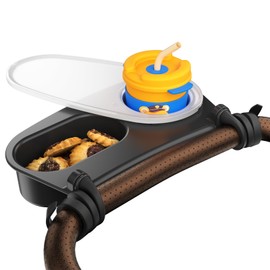 Universal Stroller Snack Tray,Stroller Tray Attachment with Cups Holder for Baby Toddler Stroller,Universal Snack Tray for Storller for Joggers, Umbrella & Wagons