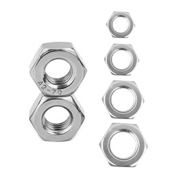 QISHENG 100 PCS #6-32 Stainless Steel SAE Hex Nuts,Stainless Steel 18-8 A2(304) Nut,Home Nut