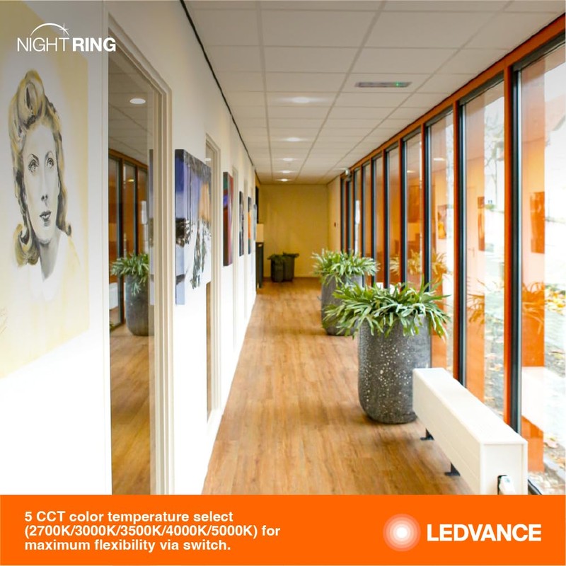 LEDVANCE 4" Night Ring Recessed Ceiling Downlight with Night Light,