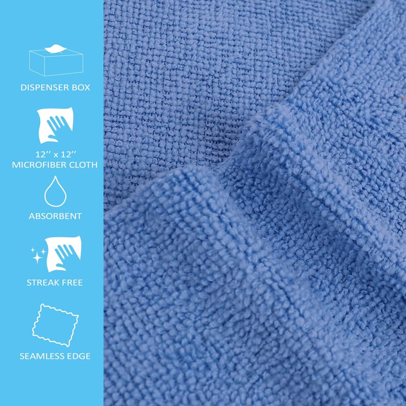 Tricol Clean Profesional Resuable Lint Free Microfiber Edgeless Cleaning Cloth