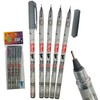 ELKOS BLACK Ballpoint Pens, 0.7mm Fine Point, Pack of 5,