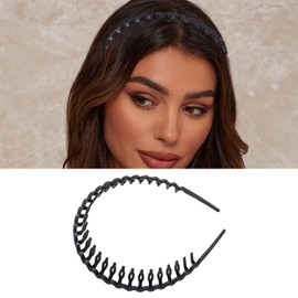 Hair Bands with Teeth | Resin Headbands Hair Hoop with Teeth - Non-Slip Fashion Head Bands Skinny Resin Hairpin Accessories for Home Travel Date