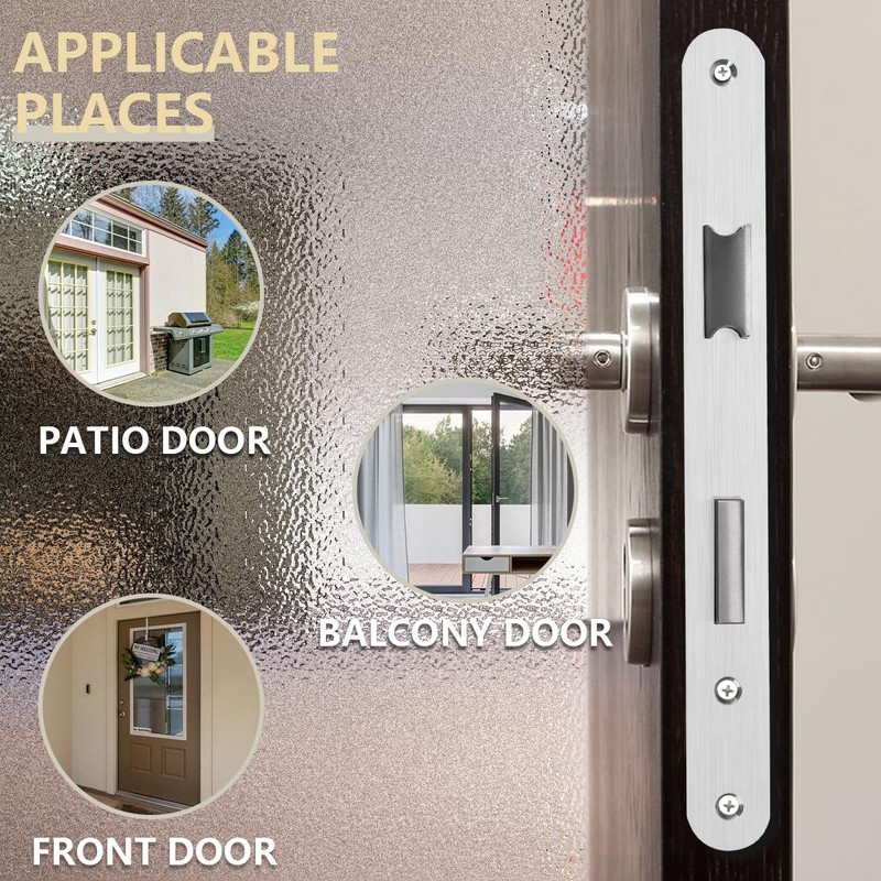 Bwintech 1 Piece Satin Nickel 7250 Mortice Lock with Two