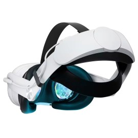 Elite VR Head-mounted Replacement Helmet for Oculus Quest2 10000mAh Endurance for Meta Powered Headband Game Accessoriescolor: White