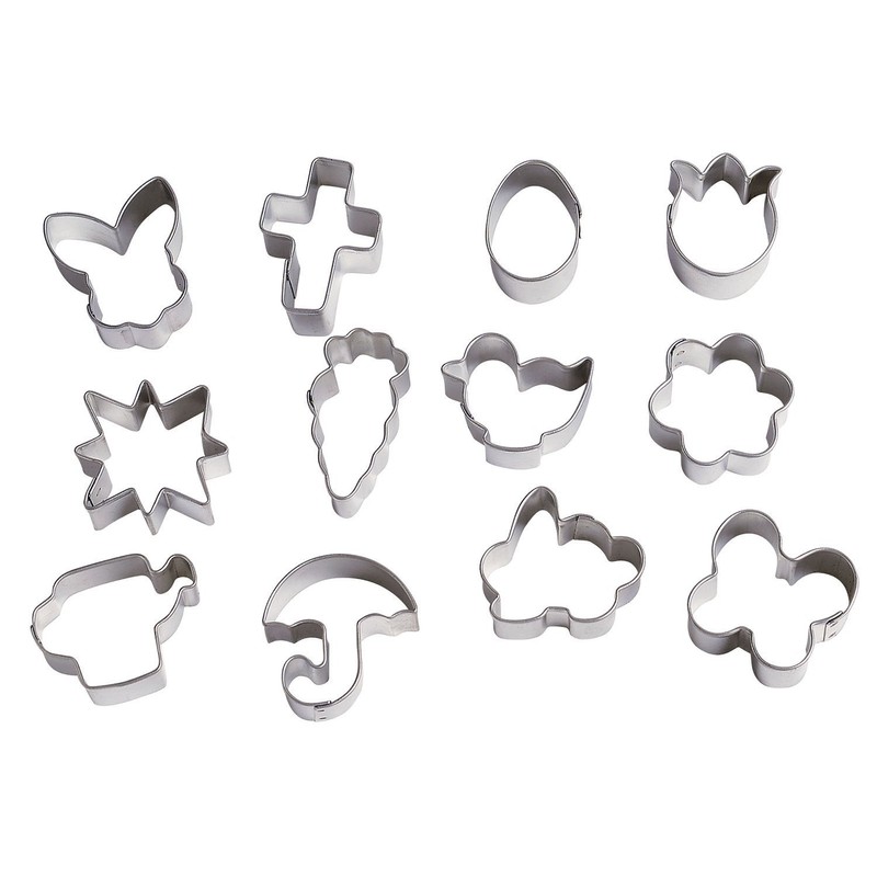 Wilton 12-Piece Easter Mini Metal Cookie Cutter Set