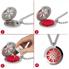 Wild Essentials Love Knot 316L Stainless Steel Aromatherapy Diffuser Locket  Inner Calm Oil