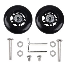 Mejoser Replacement Rubber Wheels for Suitcase, Wheels for Samsonite Trolley, Hard Shell Case Wheels with Ball Bearing Replacement Parts, Repair Kit