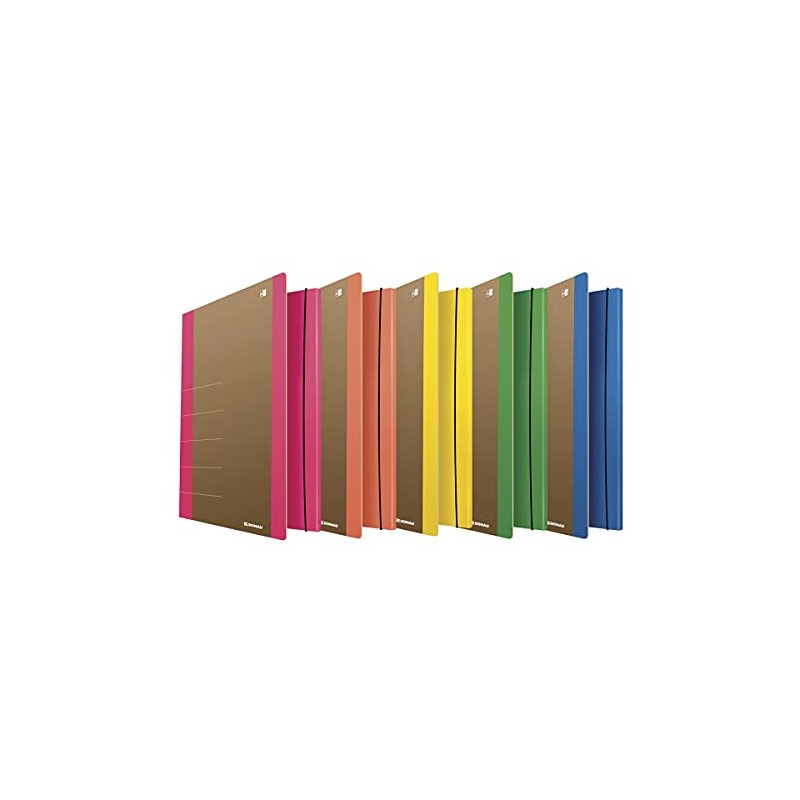 DONAU LIFE 2060001FSC-06 Folder with Elastic Band, Cardboard, Grammage 500
