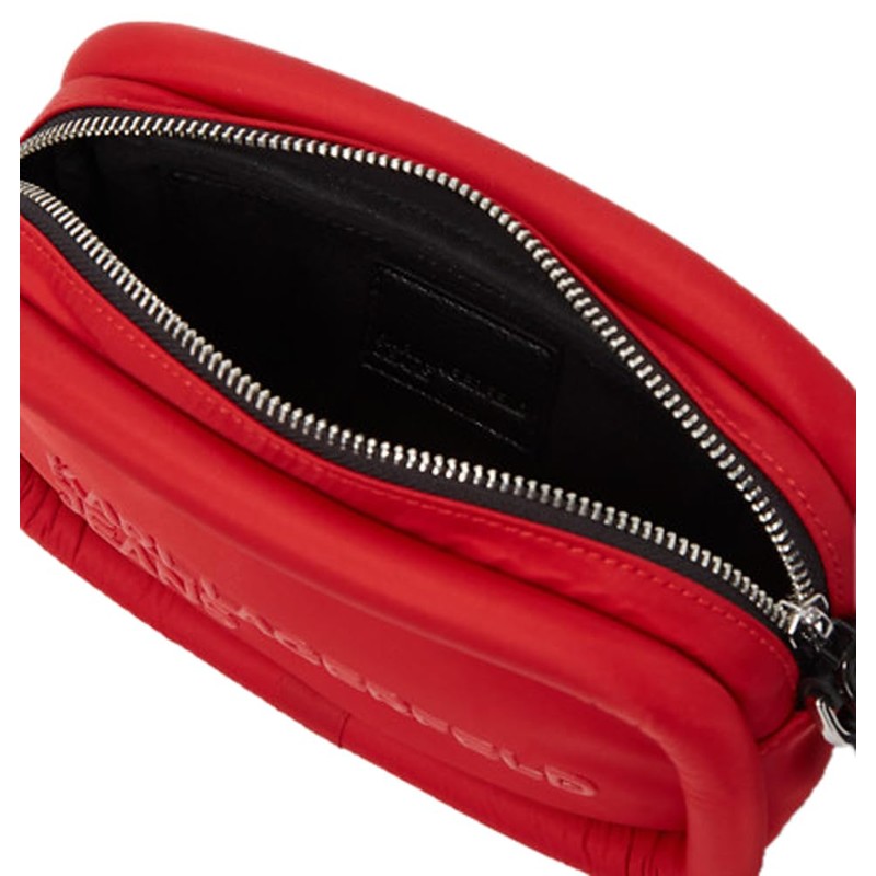 Karl Lagerfeld Jeans Women's Puffy Camera Bag Pompeian Red One