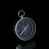 Pocket Compass Silver Portable Mini Compass Outdoor Compass for Camping