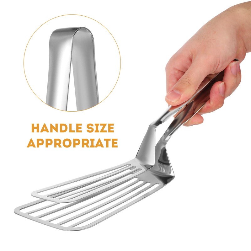 Stainless Steel Spatula Tongs for Cooking Fish Gripper Handy Pizza