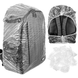 MBAIYO 10 Pack Backpack Rain Cover, Disposable Waterproof Lightweight Backpack Cover Elastic Protector for Backpacks Outdoor Hiking Cycling Camping Travel Emergency 15-40L